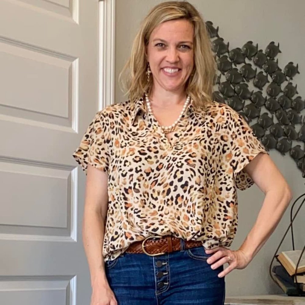Cabi 6090 Lynx Top Spring 2022 Medium EUC